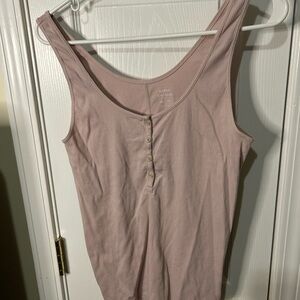 Old Navy Pink Fitted Sleeveless Tank Top